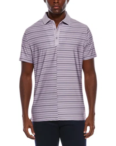 Ben Sherman Stripe Colorblock Tech Polo Shirt In Purple