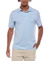 Ben Sherman Texture Stripe Performance Polo In Blue