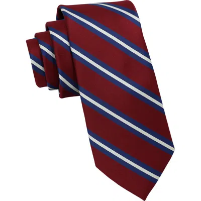 Ben Sherman Striped Tie In Red