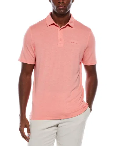 Ben Sherman Tech Terry Polo Shirt In Pink