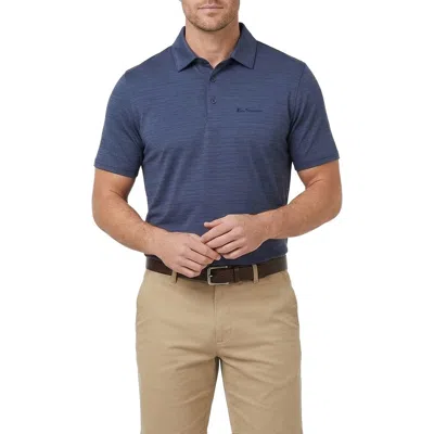Ben Sherman Texture Stripe Performance Polo In Multi