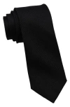 Ben Sherman Textured Silk Tie In Black