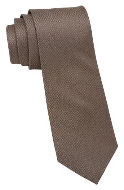 Ben Sherman Textured Solid Tie In Brown