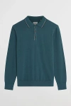 Ben Sherman Tipped Merino Polo Top In Lake, Men's At Urban Outfitters