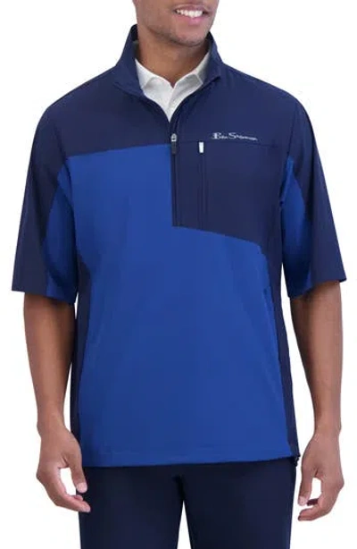 Ben Sherman Water Repellent Golf Top In Blue