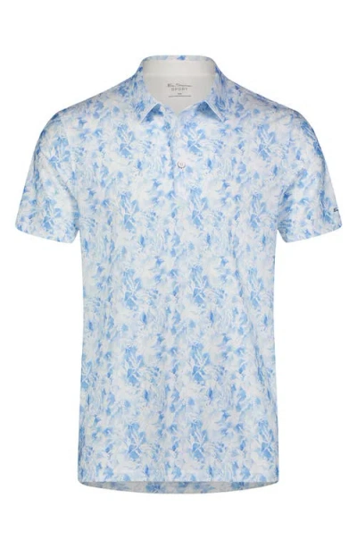 Ben Sherman Watercolor Garden Tech Jersey Golf Polo In Multi