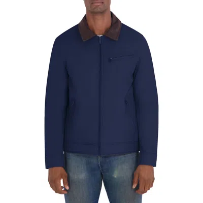 Ben Sherman Zip Front Harrington Jacket In Blue