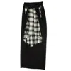 Ben Taverniti Unravel Project And Plaid Skirt - Black/white In Black