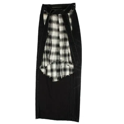 Ben Taverniti Unravel Project And Plaid Skirt - Black/white