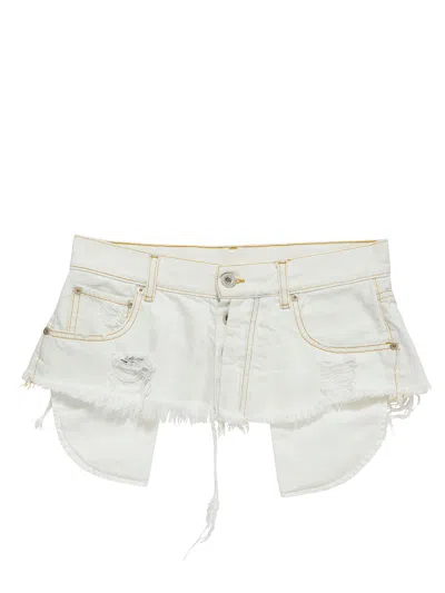 Ben Taverniti Unravel Project Ben Taverniti Unravel Baggy Boy Denim Belt In White