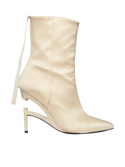 Ben Taverniti Unravel Project Ben Taverniti Unravel Cut Out Heel Boots In Neutral