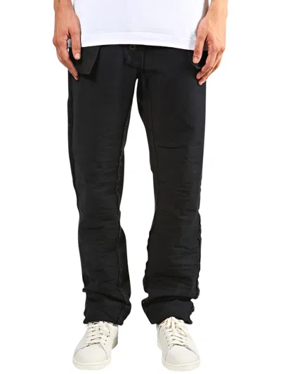 Ben Taverniti Unravel Project Ben Taverniti Unravel Double Layer Reverse Denim Jeans In Black