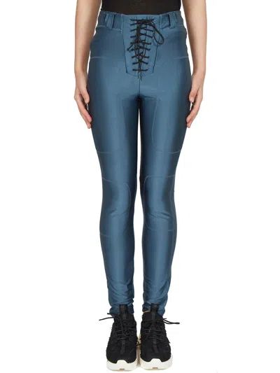 Ben Taverniti Unravel Project Ben Taverniti Unravel Lace Up Foot Leggings In Blue