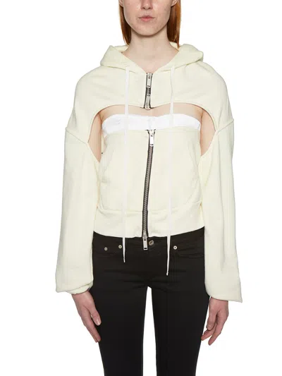 Ben Taverniti Unravel Project Ben Taverniti Unravel Two Pieces Printed Cotton Sweatshirt In Neutral