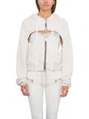 Ben Taverniti Unravel Project Ben Taverniti Unravel Two Pieces Printed Cotton Sweatshirt In White