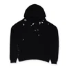 Ben Taverniti Unravel Project Black Waffle Pullover Hoodie In Black