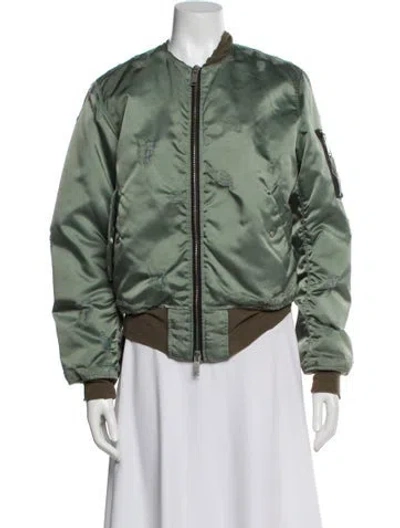 Pre-owned Ben Taverniti Unravel Project Bomber Jacket In Green