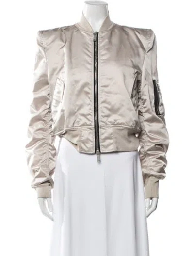 Pre-owned Ben Taverniti Unravel Project Bomber Jacket In Neutrals