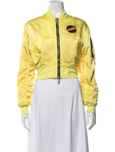 Pre-owned Ben Taverniti Unravel Project Bomber Jacket In Yellow