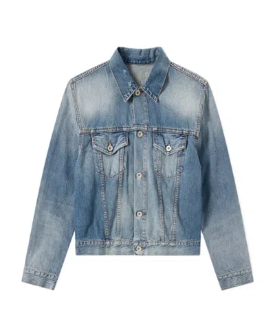 Ben Taverniti Unravel Project Classic Denim Coat In Blue