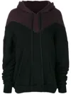 Ben Taverniti Unravel Project Colour Block Hoodie In Black