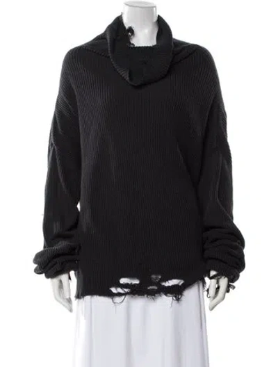 Pre-owned Ben Taverniti Unravel Project Cowl Neck Sweater In Gray