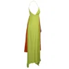 Ben Taverniti Unravel Project Crepon Slip Layers Dress - Yellow In Yellow