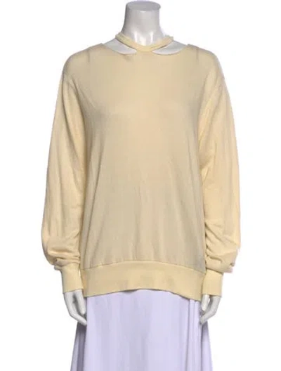 Pre-owned Ben Taverniti Unravel Project Crew Neck Long Sleeve Sweatshirt In Neutral