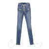 Ben Taverniti Unravel Project Denim Cotton Lace Up Skinny Jeans Pants - Blue In Blue