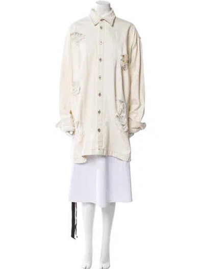 Pre-owned Ben Taverniti Unravel Project Denim Jacket In Neutral