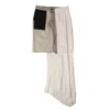 Ben Taverniti Unravel Project Denim/asymmetric Panel Jean Skirt - White In Beige