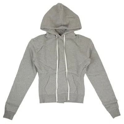 Ben Taverniti Unravel Project Gray Long Drawstring Hoodie In Grey