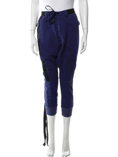 Pre-owned Ben Taverniti Unravel Project Grosgrain Trim Sweatpants In Blue/purple