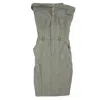 Ben Taverniti Unravel Project Ice Leather Lace-up Front Cropped Pants - Gray In Grey