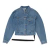 Ben Taverniti Unravel Project Indigo Snake Bolero Split Denim Jacket In Blue
