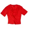 BEN TAVERNITI UNRAVEL PROJECT KNOT DETAILED T-SHIRT - RED