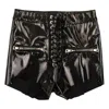 Ben Taverniti Unravel Project Lace Up Closure Shorts - Black In Black
