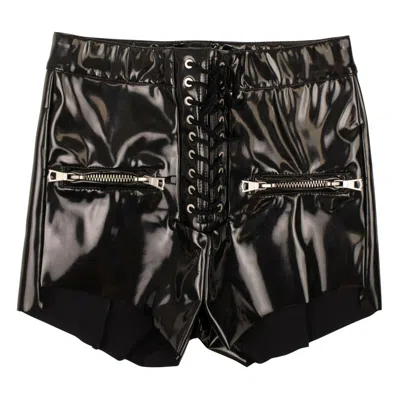 Ben Taverniti Unravel Project Lace Up Closure Shorts - Black