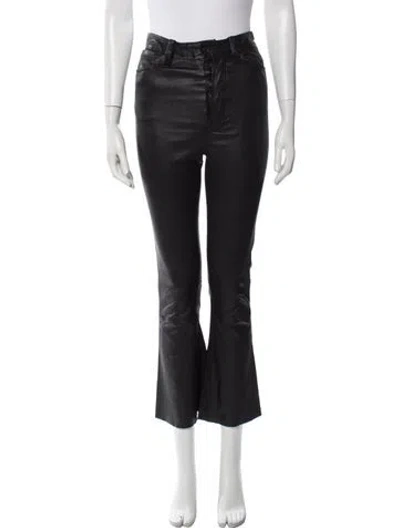 Pre-owned Ben Taverniti Unravel Project Leather Straight Leg Pants In Black