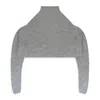 Ben Taverniti Unravel Project Light Grey Oversize Mesh Hybrid Turtleneck Sweater In Gray