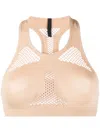 Ben Taverniti Unravel Project Mesh Insert Sports Bra In Neutrals