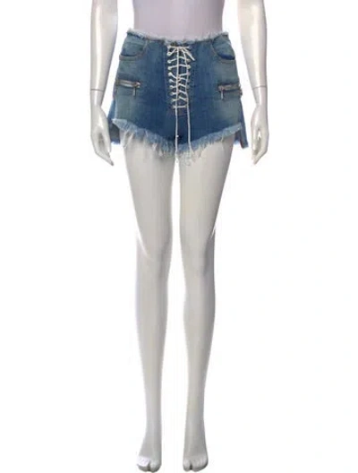 Pre-owned Ben Taverniti Unravel Project Mini Shorts In Blue