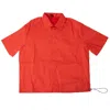 BEN TAVERNITI UNRAVEL PROJECT OVERSIZED BUTTON DOWN SHIRT - RED
