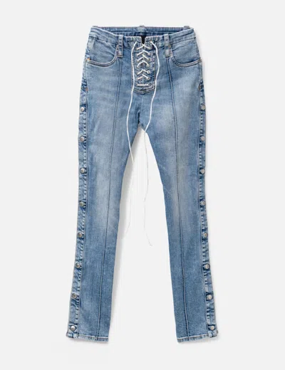 Ben Taverniti Unravel Project Snap Button Jeans In Blue