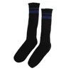 Ben Taverniti Unravel Project Unravel Project Black/blue Ribbed Mid Length Socks $180 In Black