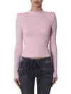 Ben Taverniti Unravel Project Unravel Project Turtle Neck Sweater In Pink