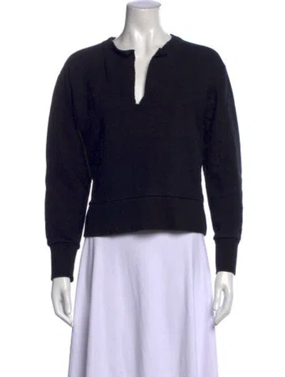 Pre-owned Ben Taverniti Unravel Project V-neck Long Sleeve Sweatshirt In Black