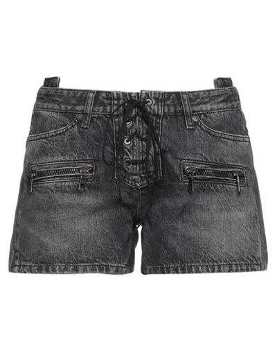 Ben Taverniti Unravel Project Woman Denim Shorts Black Size 30 Cotton