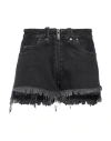 Ben Taverniti Unravel Project Woman Denim Shorts Black Size 28 Cotton In Black
