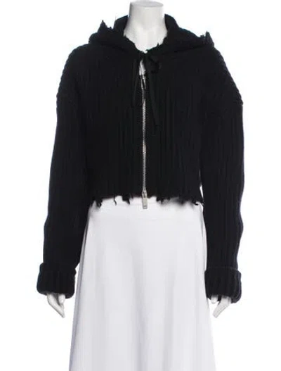 Pre-owned Ben Taverniti Unravel Project Wool Crew Neck Sweater In Black